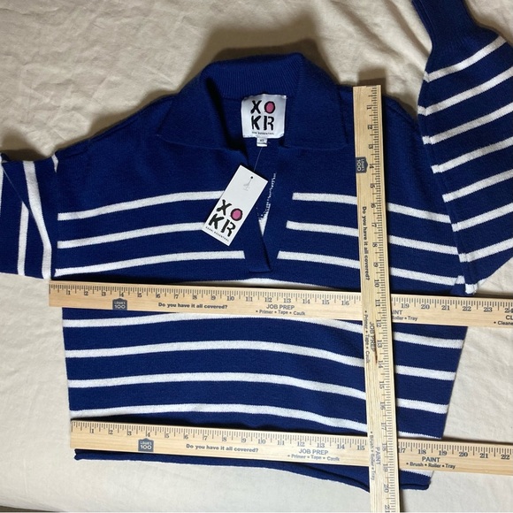 Kerri Rosenthal Radiant Heart Sweater in Blue and White Stripes | Anthropologie - Picture 4 of 10